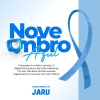 Câmara Municipal de Jaru apoia mais uma vez a campanha "Novembro Azul"